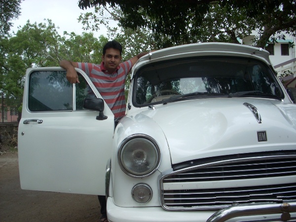 Yadnesh with vinatge car