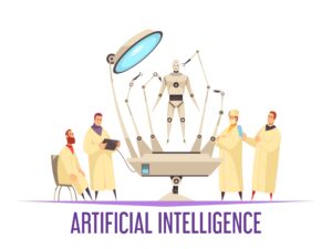 Image where humans are training AI